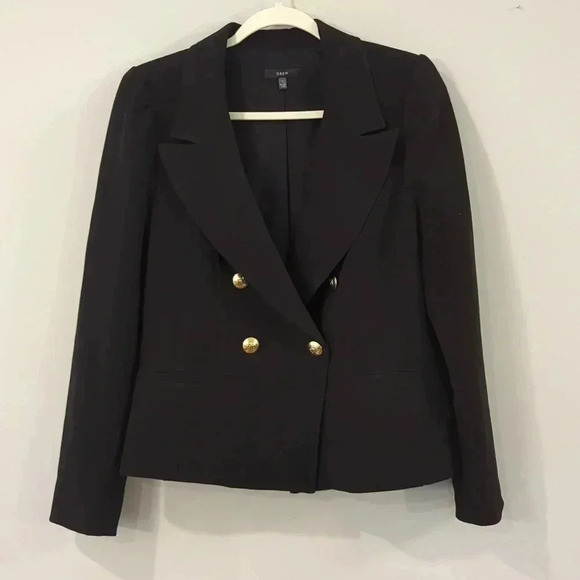 Drew Black‎ Blazer size Small Gold Buttons - Picture 1 of 11